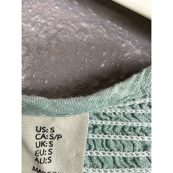 Joie Womens Blouse Boho Small 100% Linen Embroidered Pullover Green Tassels New - Picture 3 of 8